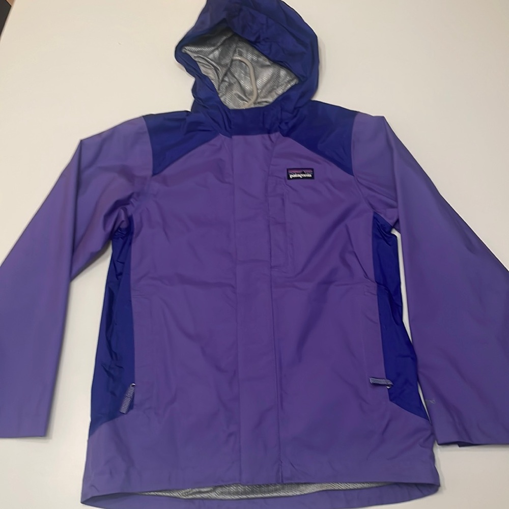 Patagonia Jacket Girls size Medium (10) Zip Up H2NO Coat Windbreaker Outdoor